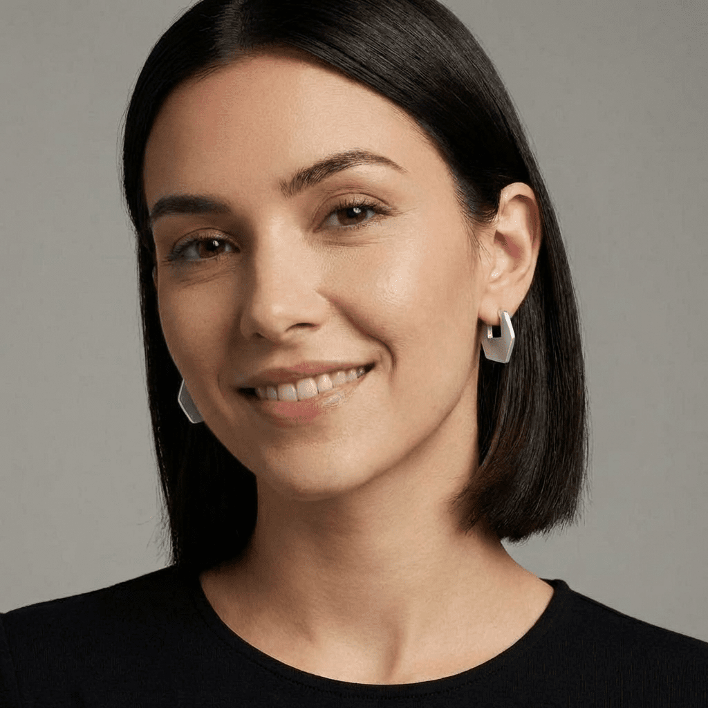 Flat Pentagon Huggie Earrings - Leila Jewels