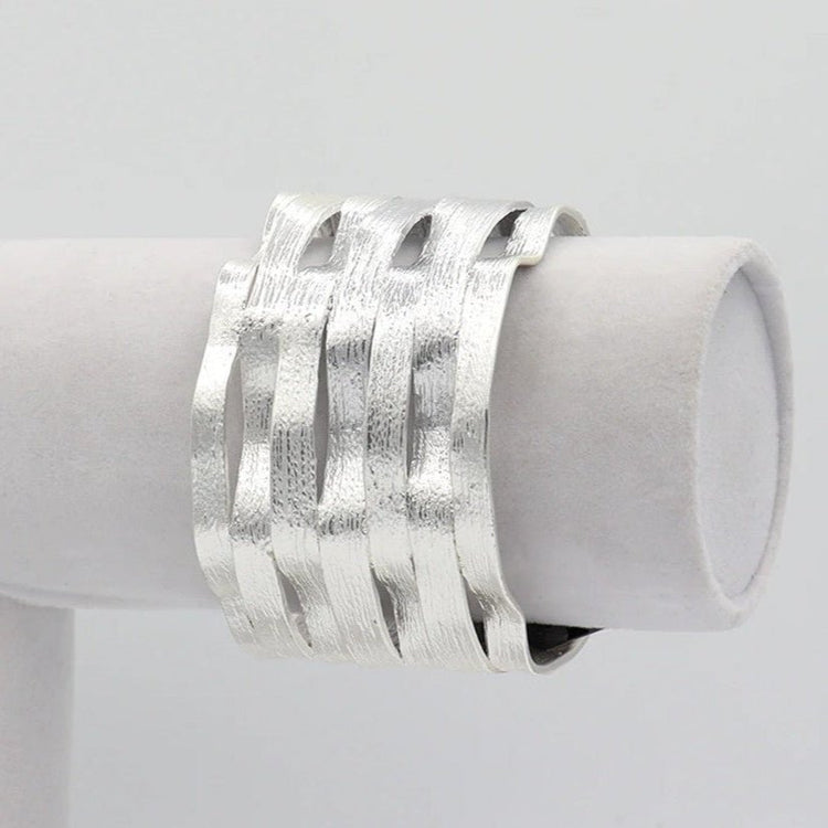 Wavy Open Cuff - Leila Jewels