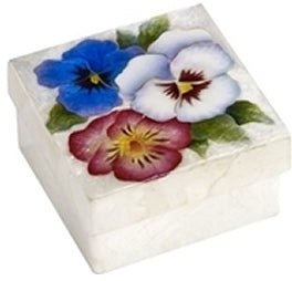 Capiz Shell Painted Trinket Box - Leila Jewels