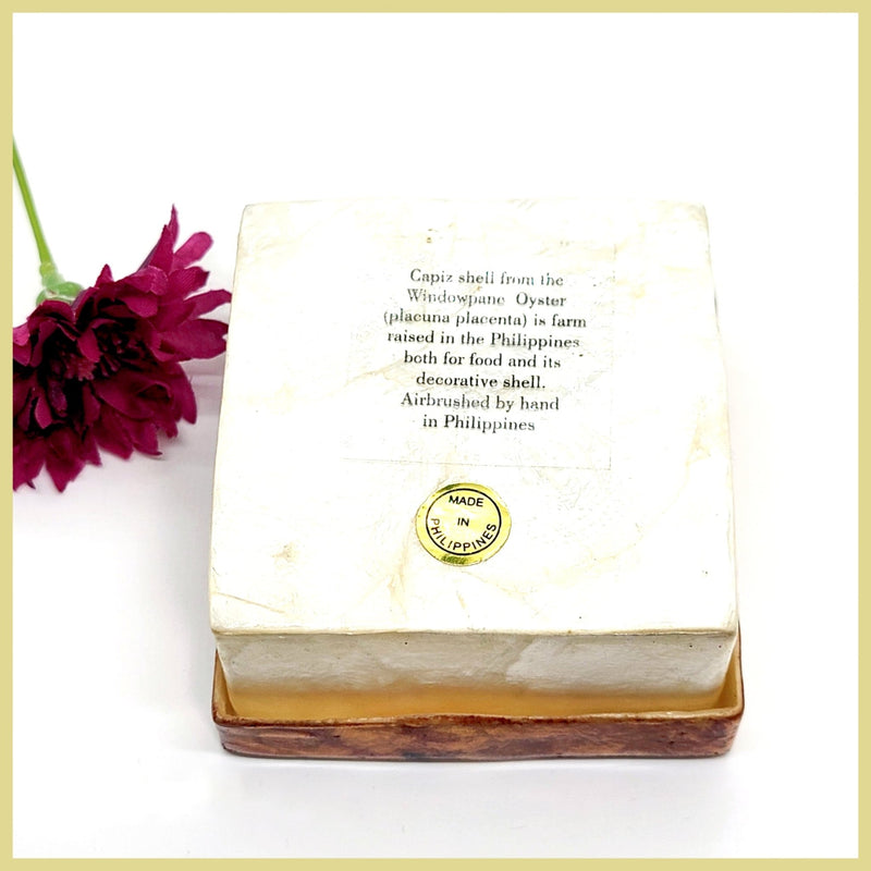 Hummingbird Capiz Shell Painted Trinket Box - Leila Jewels