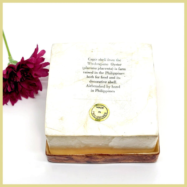 Hummingbird Capiz Shell Painted Trinket Box - Leila Jewels