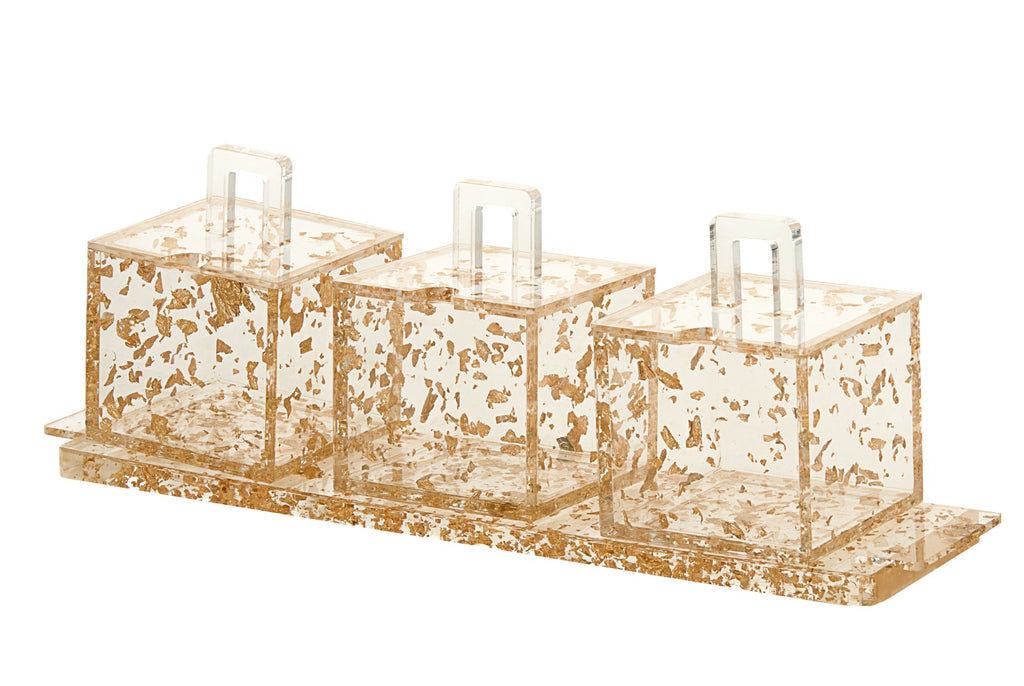 Lucite 4 piece Sectional Server - Leila Jewels