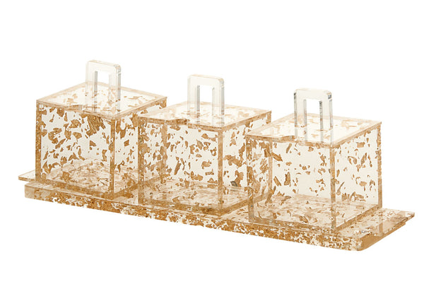 Lucite 4 piece Sectional Server - Leila Jewels