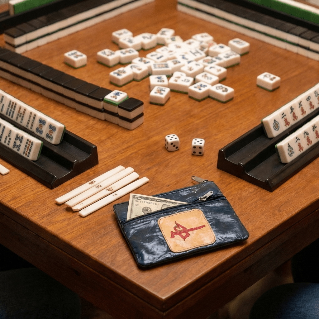 Hand - tooled Leather Mah Jongg Purse - Leila Jewels