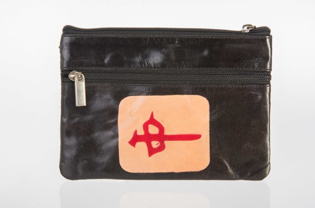 Hand - tooled Leather Mah Jongg Purse - Leila Jewels