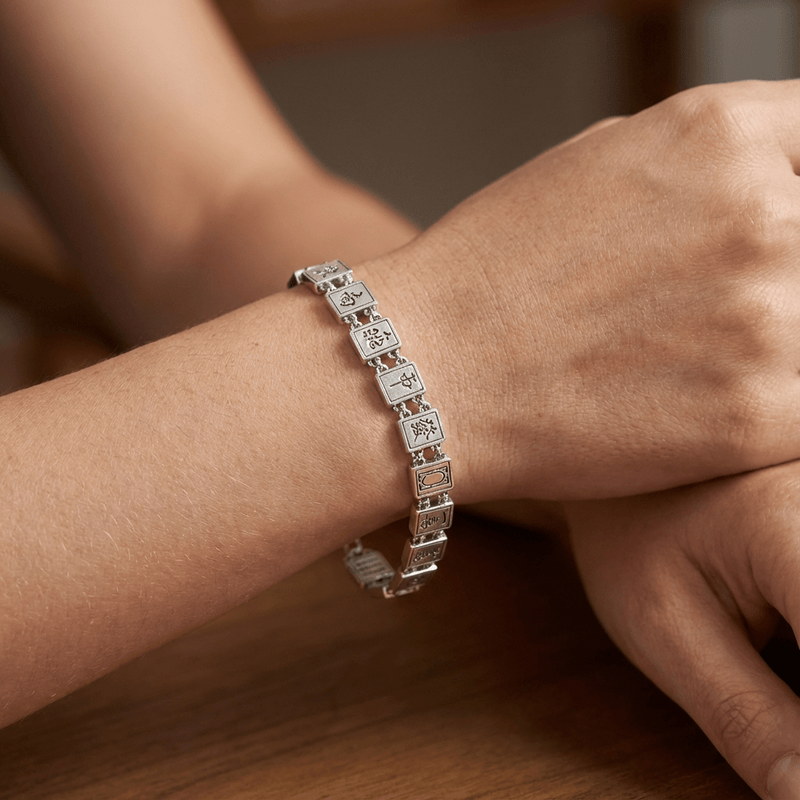 Sterling Silver Mah Jongg Bracelet - Leila Jewels
