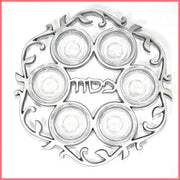 Vine Seder Plate with Glass Inserts