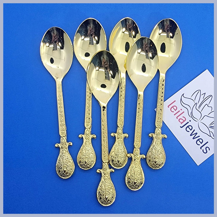 Dessert / Condiment Spoons - set of 6 - Leila Jewels