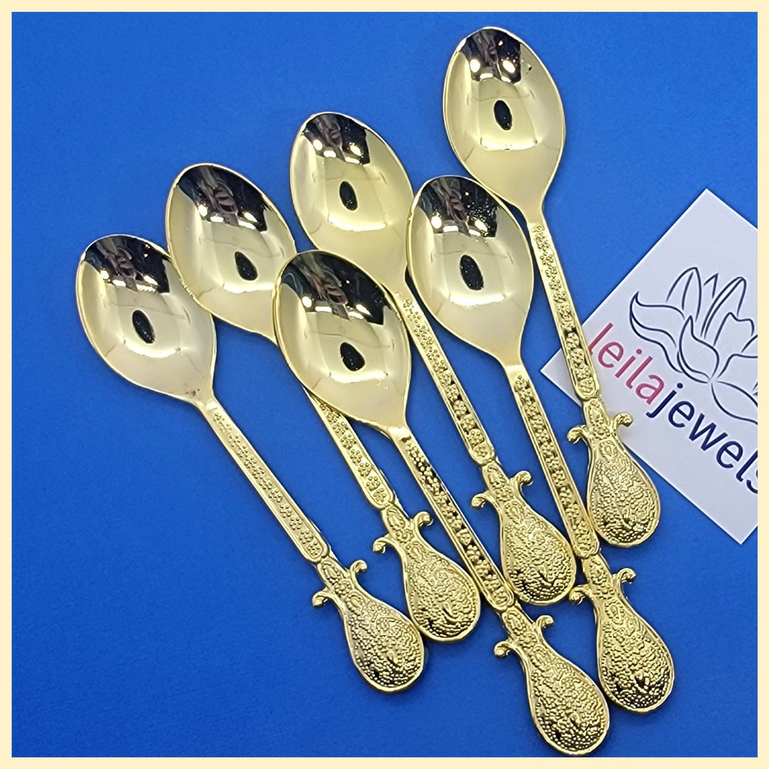 Dessert / Condiment Spoons - set of 6 - Leila Jewels