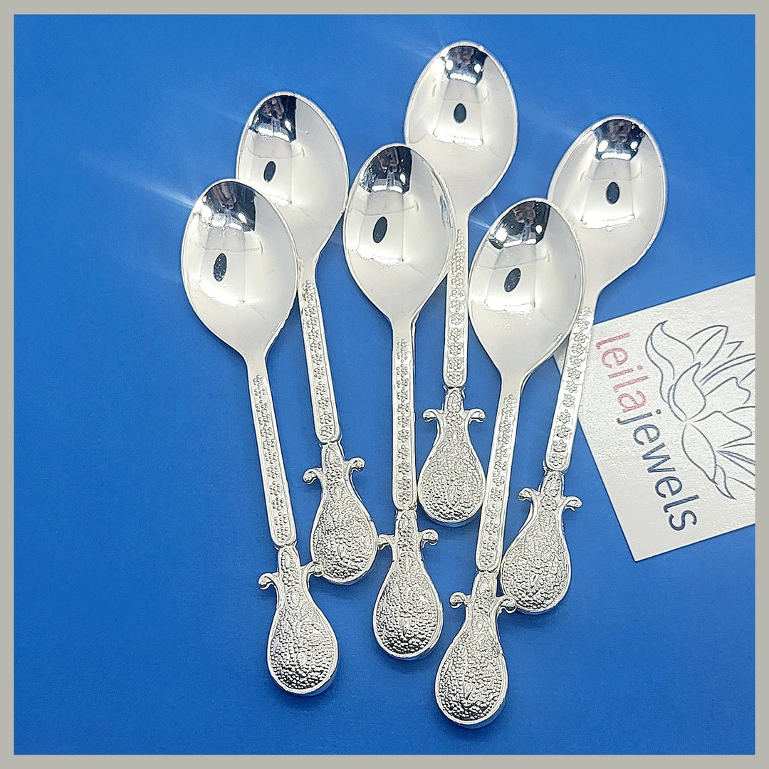 Dessert / Condiment Spoons - set of 6 - Leila Jewels