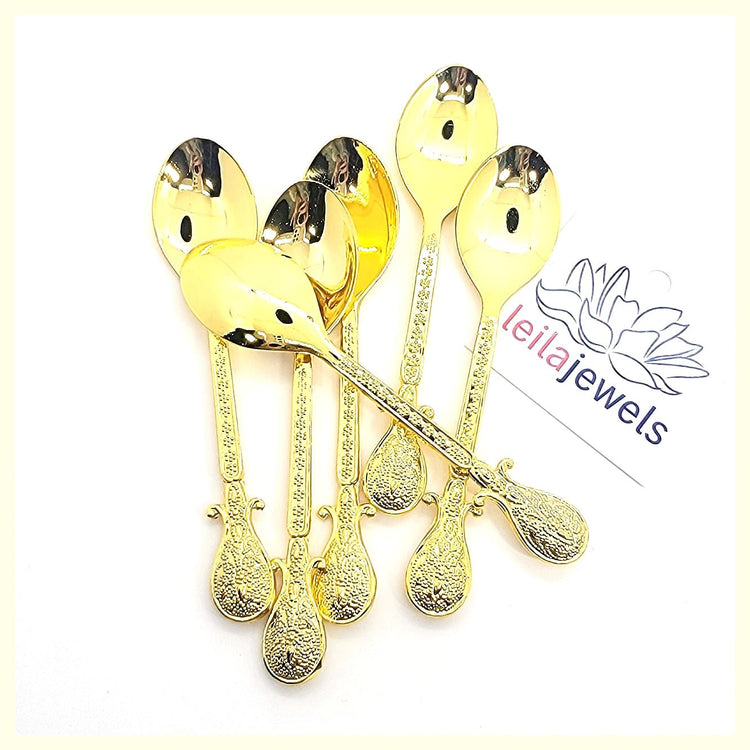 Dessert / Condiment Spoons - set of 6 - Leila Jewels