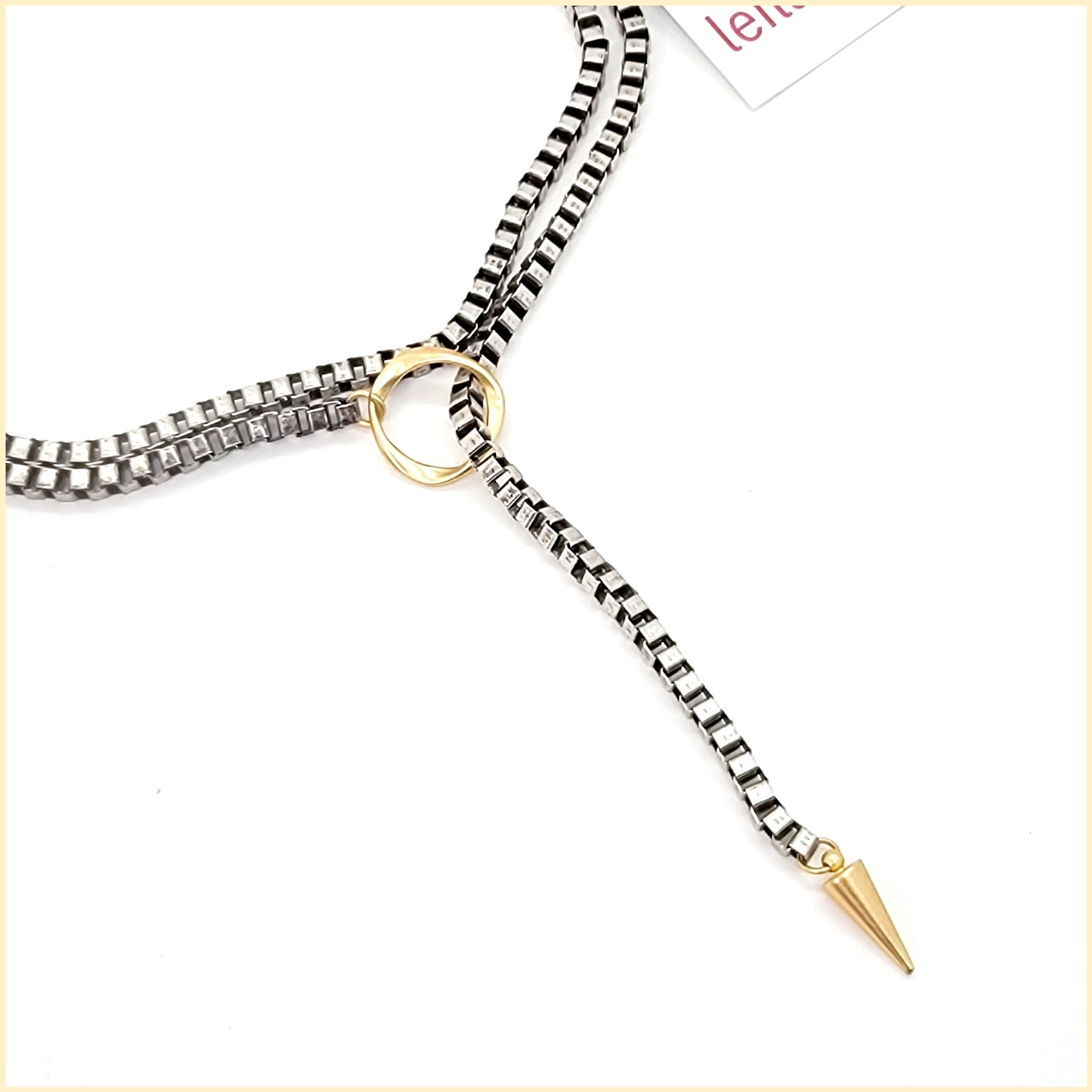 Dylan Lariat Spike Necklace - Leila Jewels