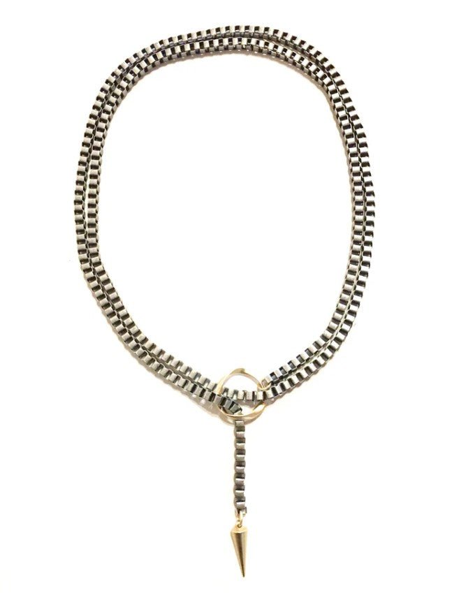 Dylan Lariat Spike Necklace - Leila Jewels