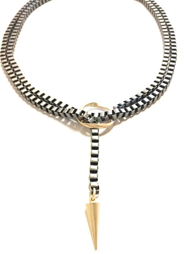 Dylan Lariat Spike Necklace - Leila Jewels