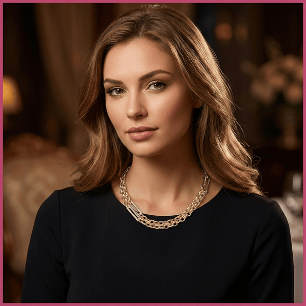 Lago 2 - tone Necklace - Leila Jewels