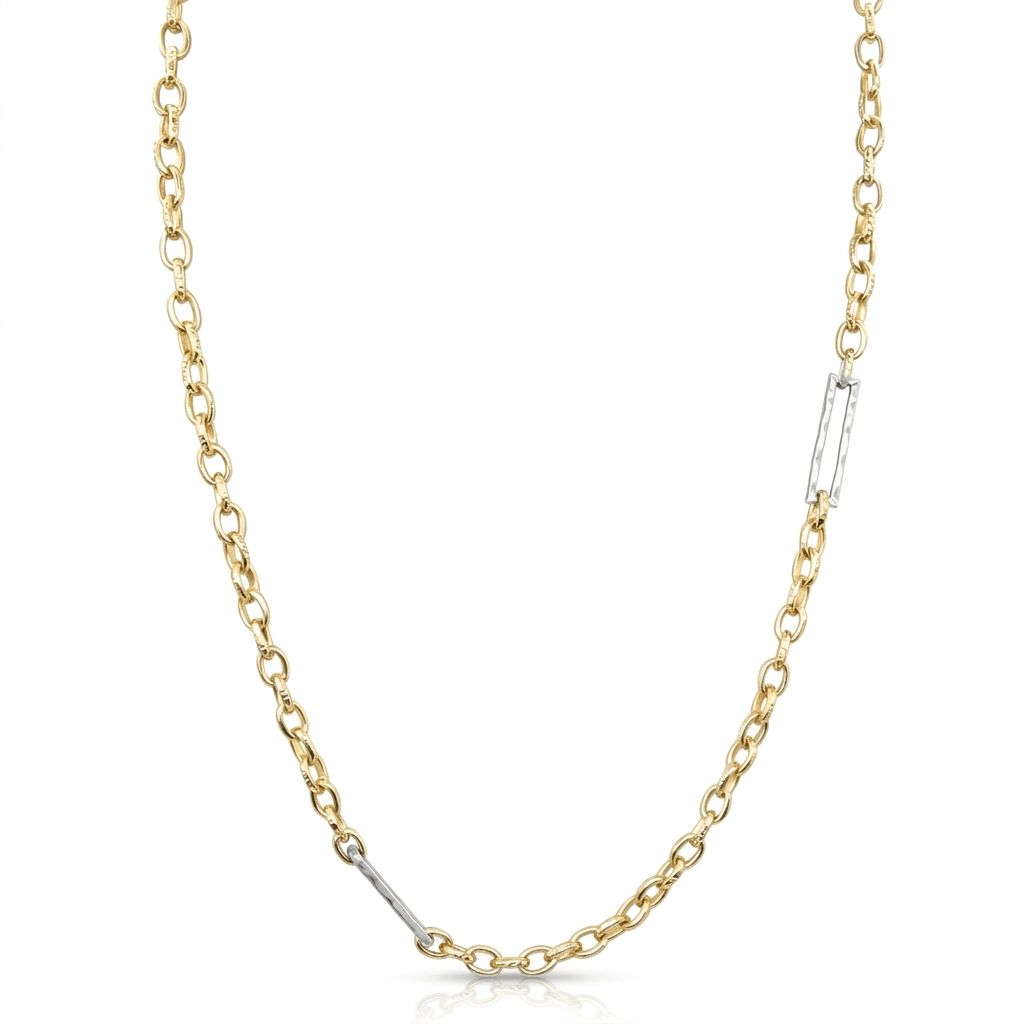 Lago 2 - tone Necklace - Leila Jewels