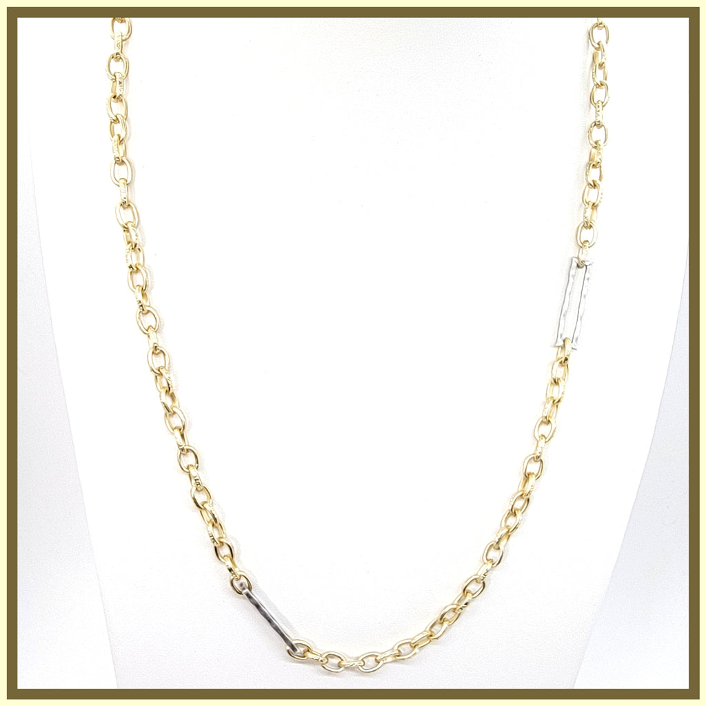 Lago 2 - tone Necklace - Leila Jewels