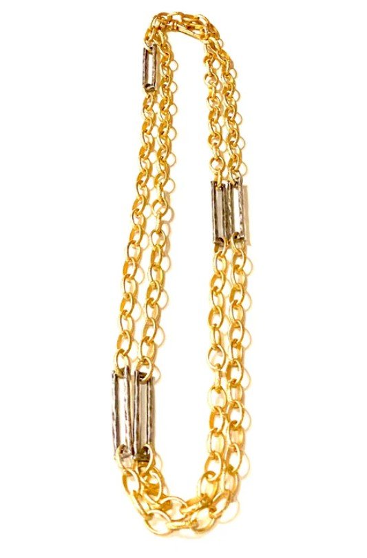 Lago 2 - tone Necklace - Leila Jewels