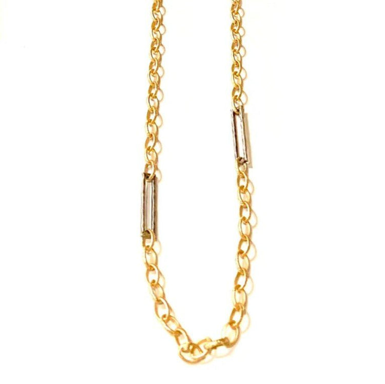 Lago 2 - tone Necklace - Leila Jewels