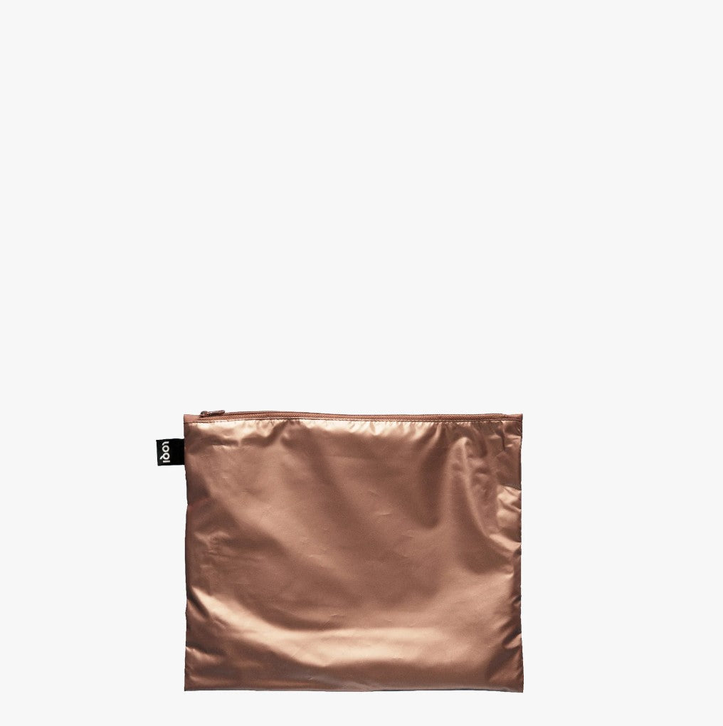 Metallic Recycled Zip Pockets (set of 3)