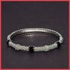Caviar Enamel Station Bangle - Leila Jewels