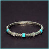 Caviar Enamel Station Bangle - Leila Jewels