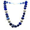 Rustic Lapis & Pewter Toggle Necklace - Leila Jewels