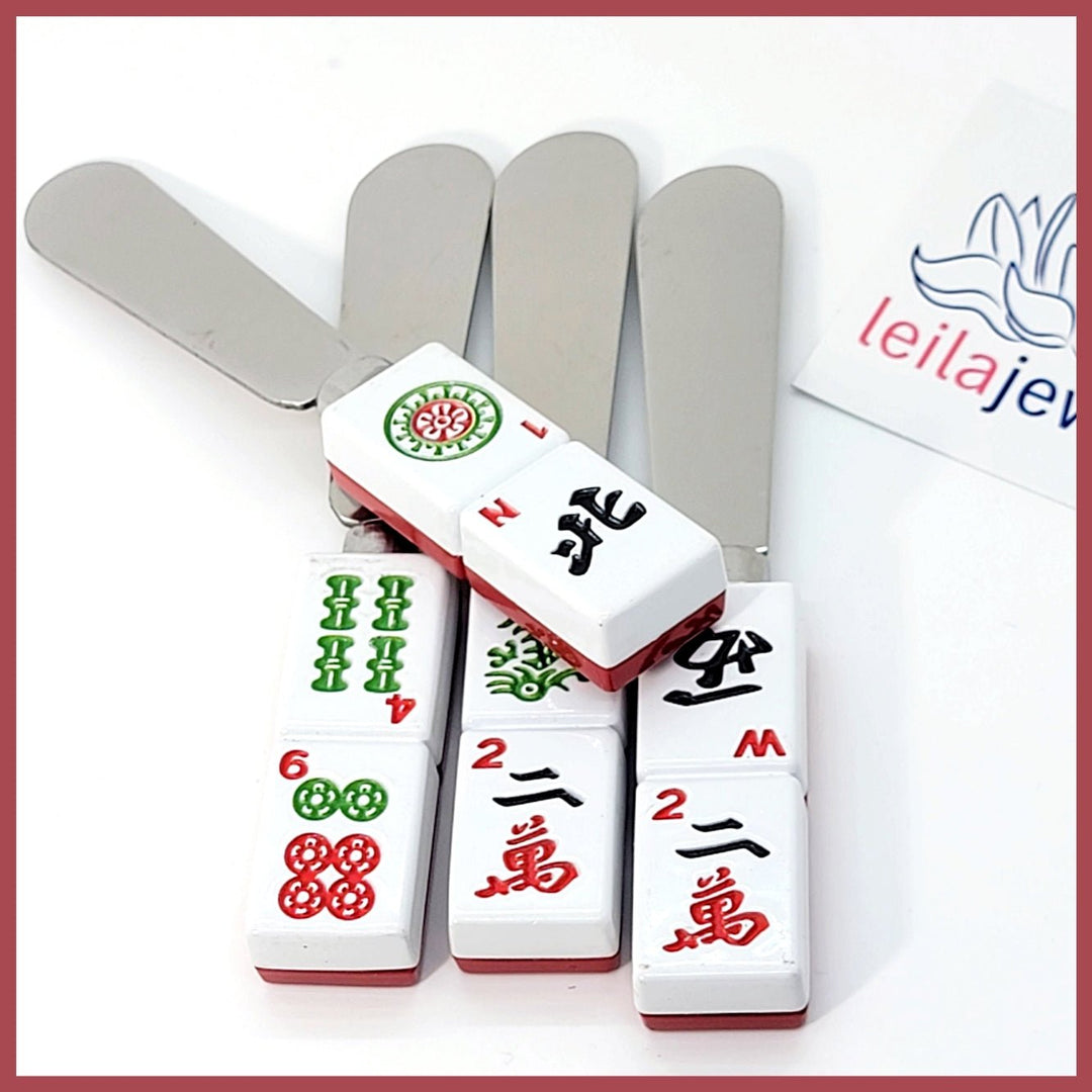 Mah Jongg Tile Cheese Spreaders (set of 4) - Leila Jewels