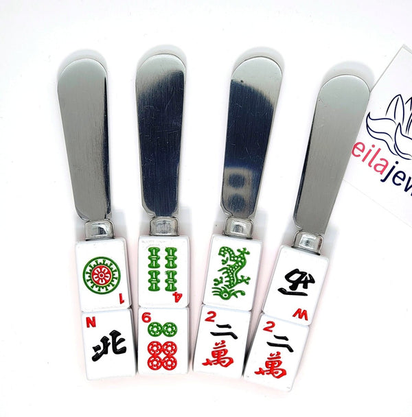 Mah Jongg Tile Cheese Spreaders, Pack of 4 - Leila Jewels