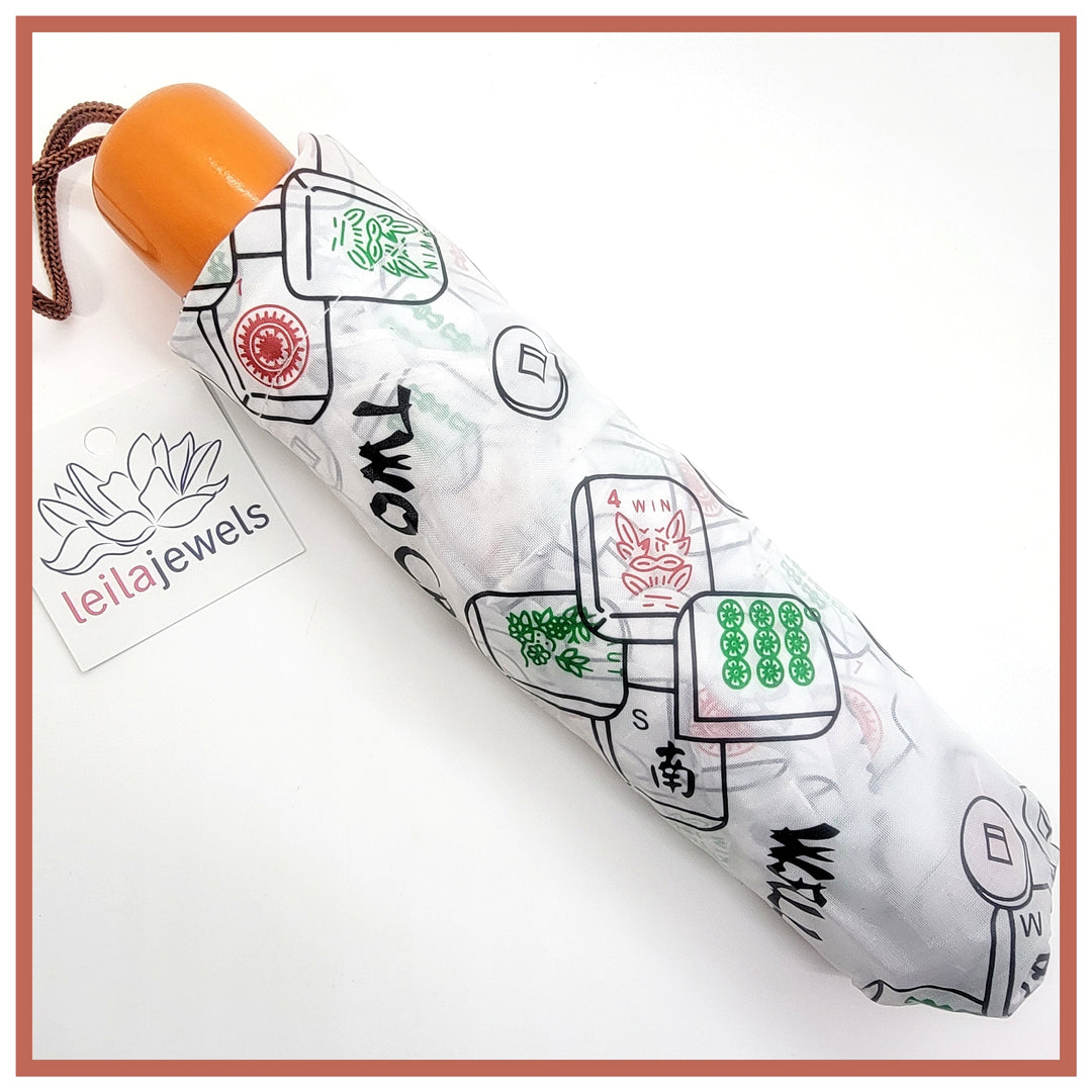 Mah Jongg Folding Umbrella - Leila Jewels