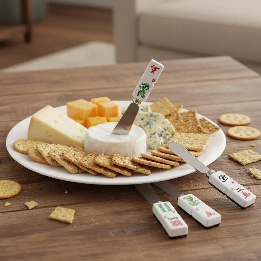 Mah Jongg Tile Cheese Spreaders, Pack of 4 - Leila Jewels
