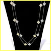 Long Clover Station Necklace - Leila Jewels