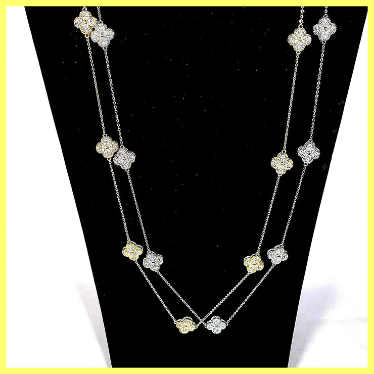 Long Clover Station Necklace