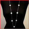 Long Clover Station Necklace - Leila Jewels