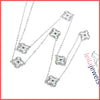 Long Clover Station Necklace - Leila Jewels