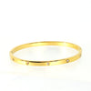 Slim Crystal - Studded Hinged "Love" Bangle - Leila Jewels
