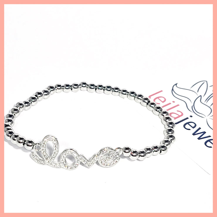 stretchy love bracelet leila jewels