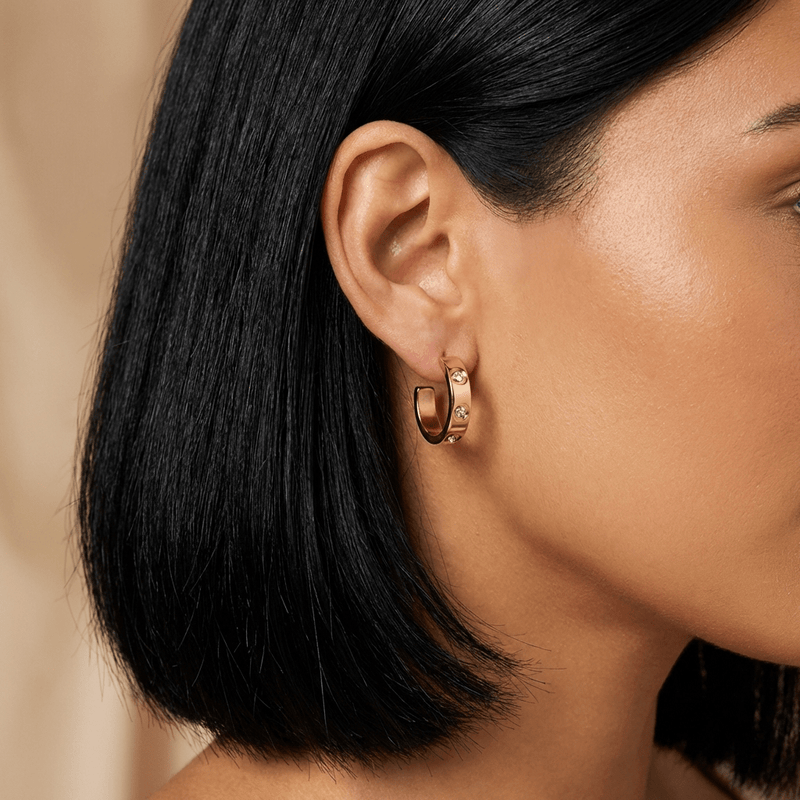 Iconic "Love" Style Hoop Earrings - Leila Jewels