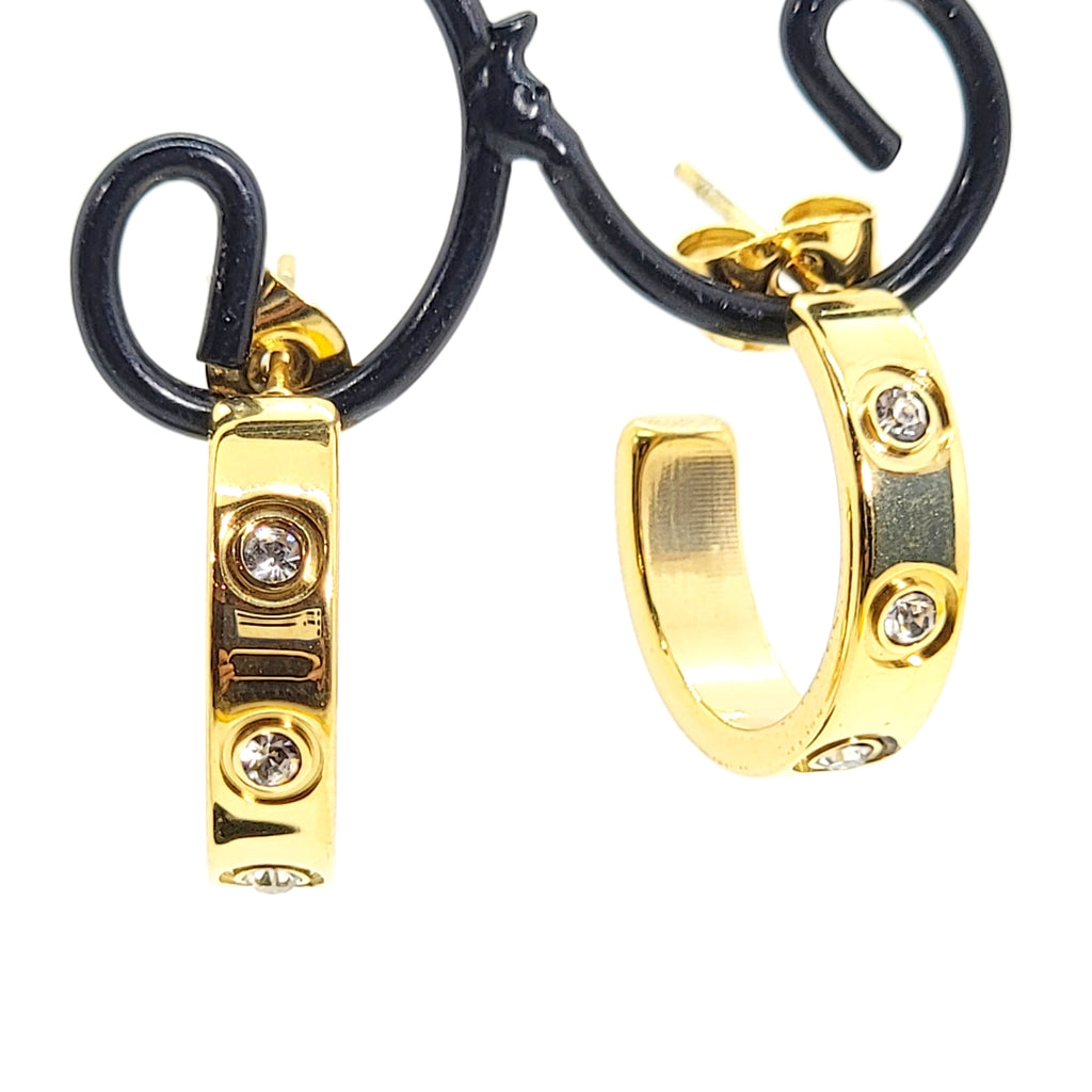 Iconic "Love" Style Hoop Earrings - Leila Jewels