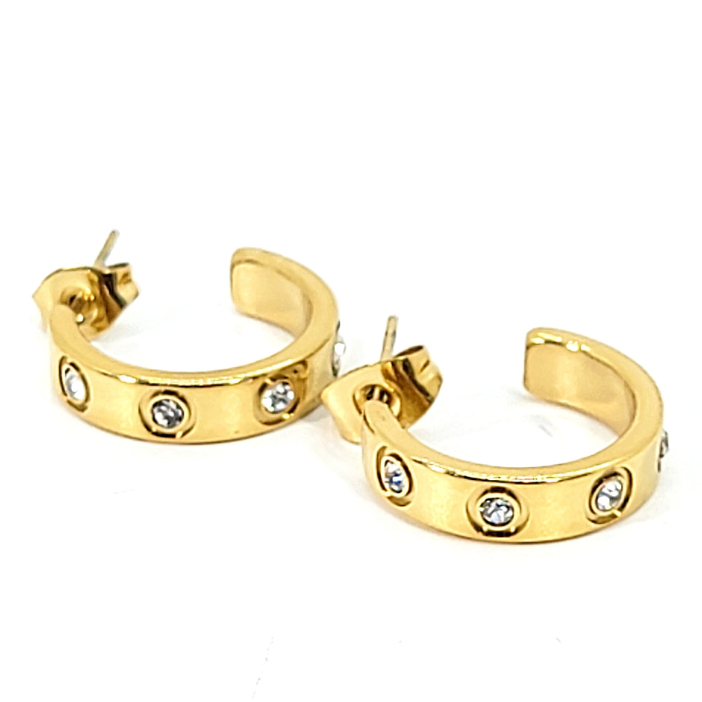 Iconic "Love" Style Hoop Earrings - Leila Jewels