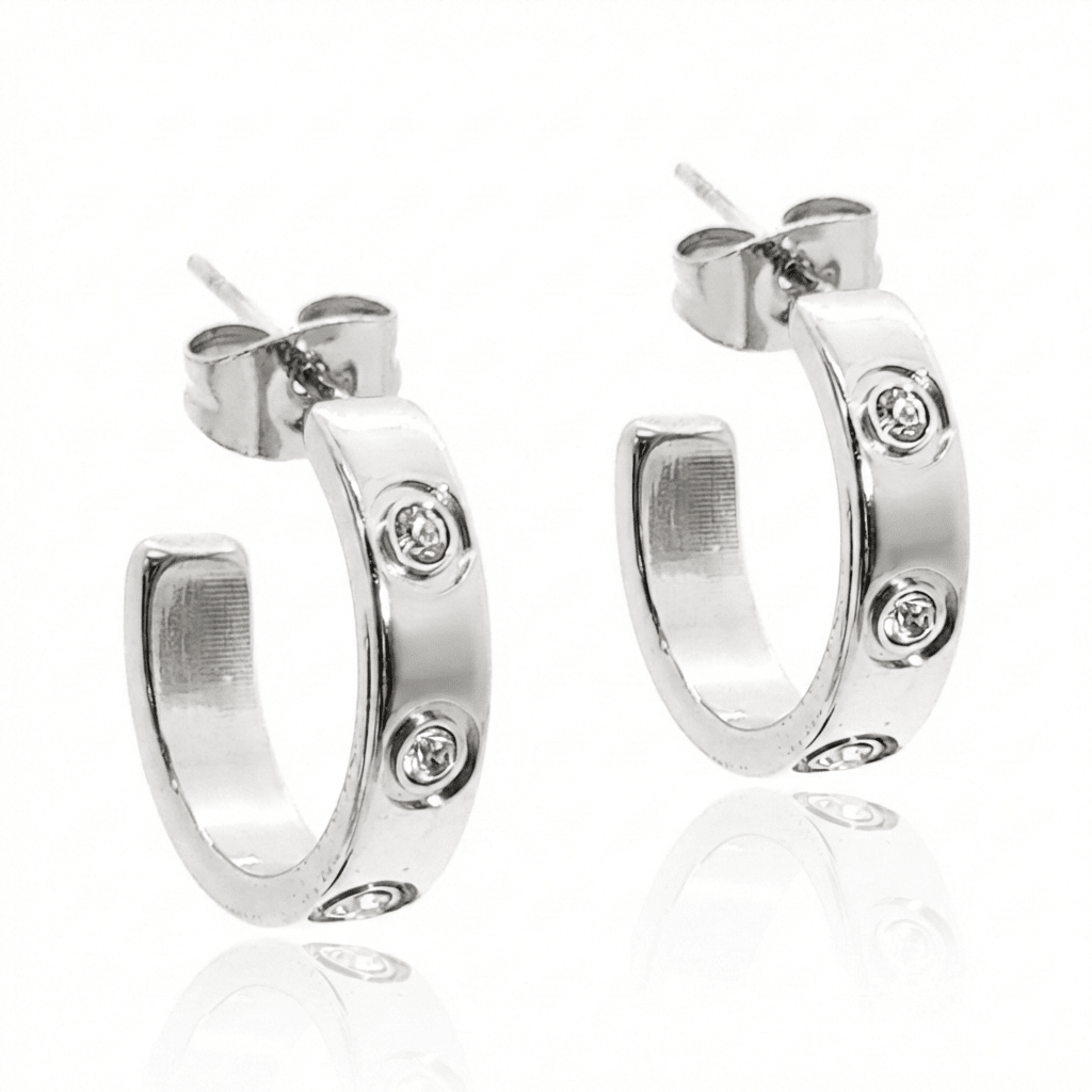 Iconic "Love" Style Hoop Earrings - Leila Jewels