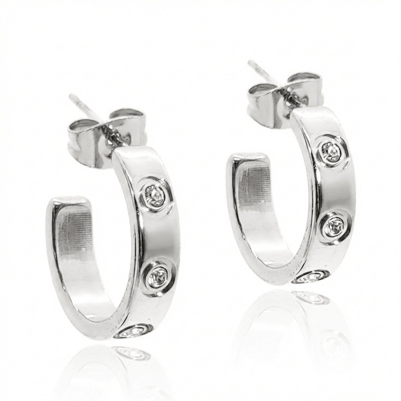 Iconic "Love" Style Hoop Earrings - Leila Jewels