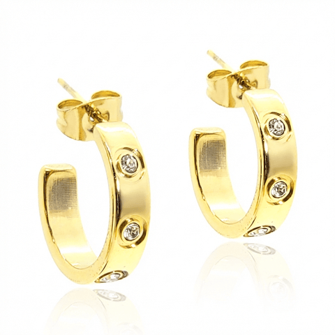 Iconic "Love" Style Hoop Earrings - Leila Jewels