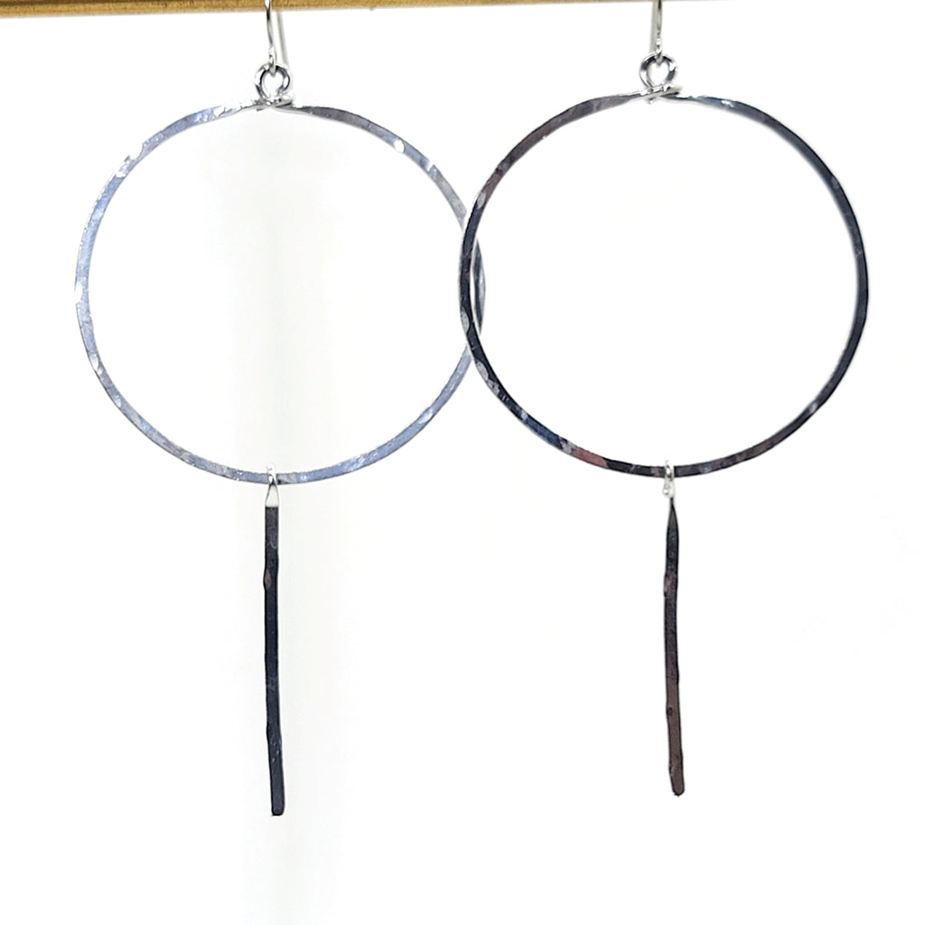 Hammered Circle Earrings - Leila Jewels