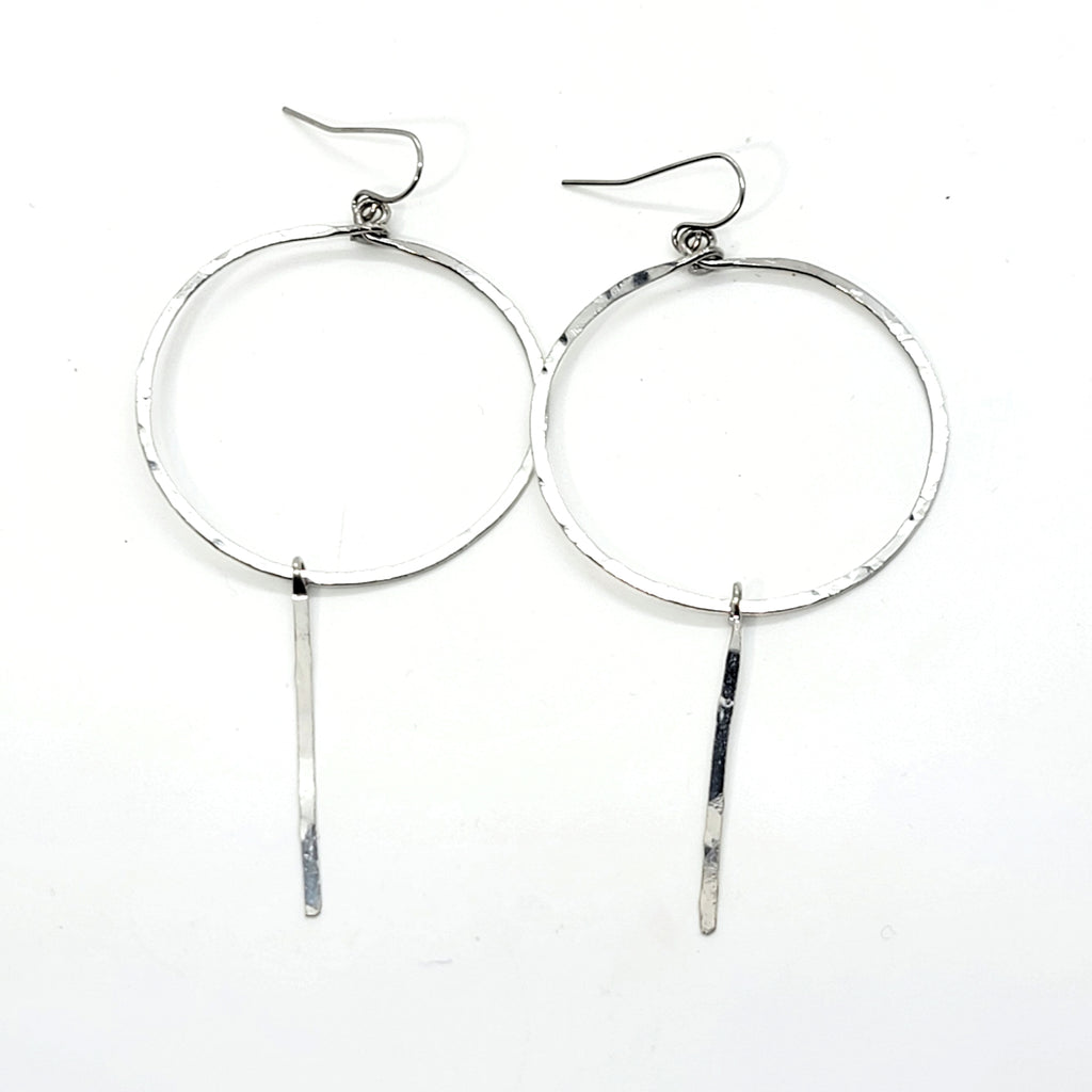 Hammered Circle Earrings - Leila Jewels