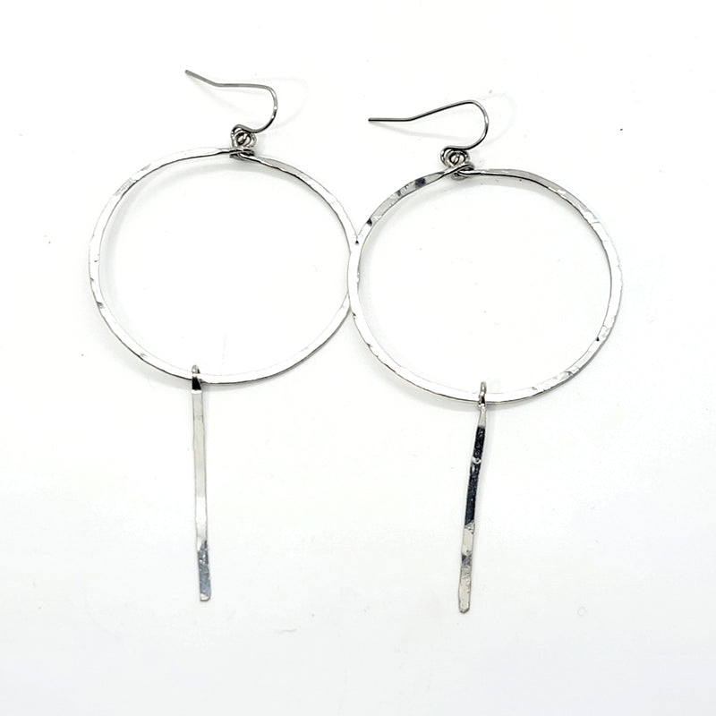 Hammered Circle Earrings - Leila Jewels