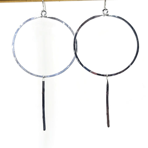 Hammered Circle Earrings - Leila Jewels