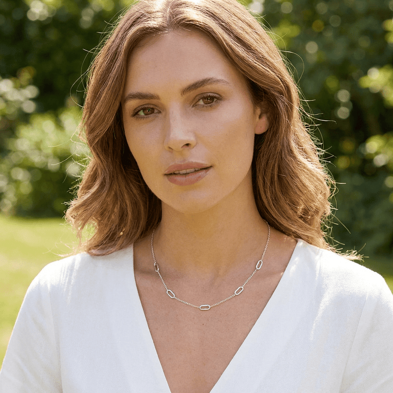 Sterling Link Chain Necklace - Leila Jewels