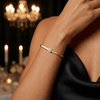 Sterling Ribbon Bangle - Leila Jewels