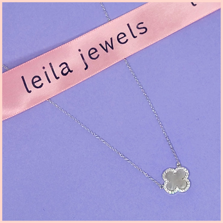Classic Mother-of-Pearl Clover Necklace